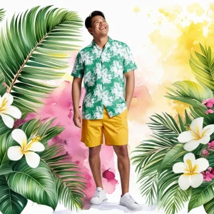 Chemise “Green Blossom”