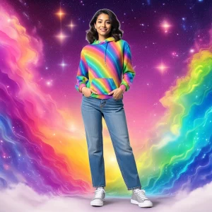 Sweat à capuche “Cosmo Glow”