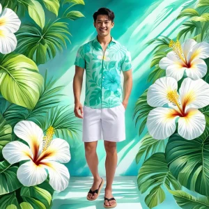 Chemise “Aqua Bloom”