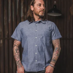 Chemise manches courtes roamer 1937 chambray - Pike Brothers