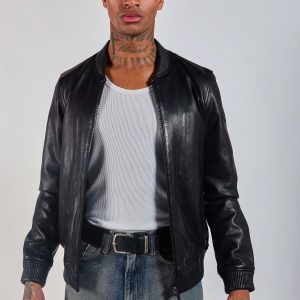 Cuir noir ROOSTER RACING