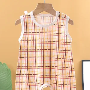 Pyjama Short Bébé Été Carreaux