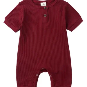 Pyjama Bébé Été Rouge Bordeaux