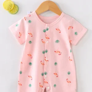 Pyjama Bébé Été Flamant Rose