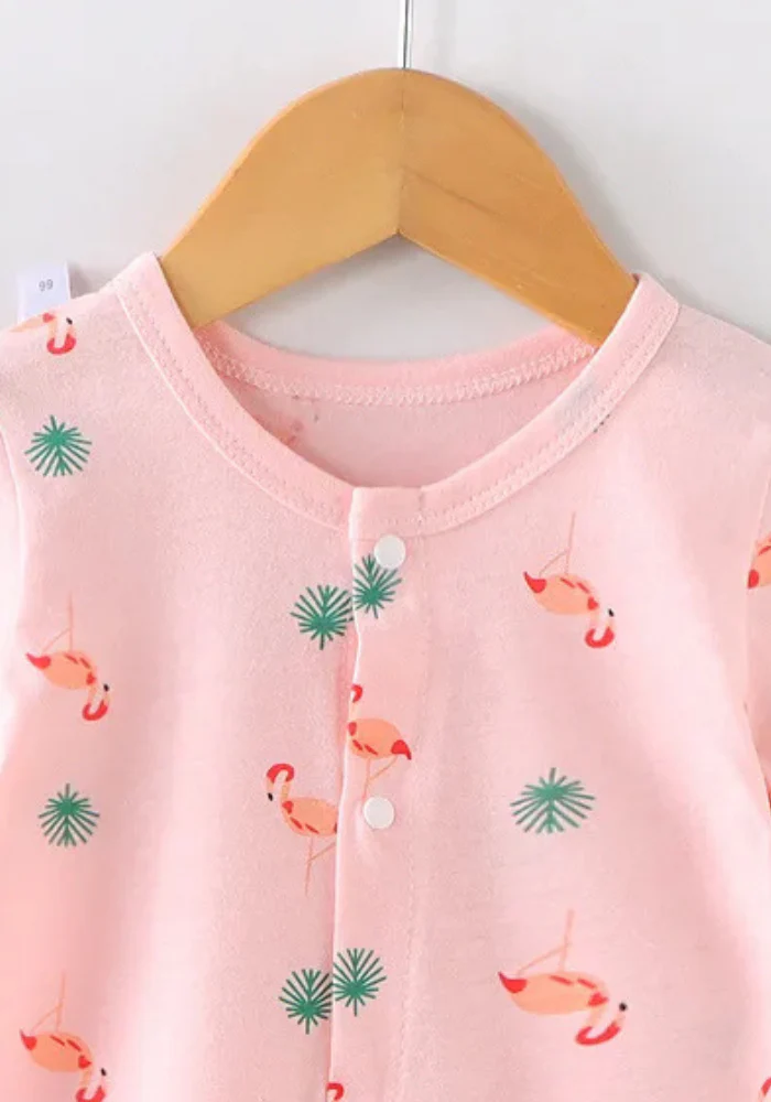 Pyjama Bébé Été Flamant Rose – Image 2