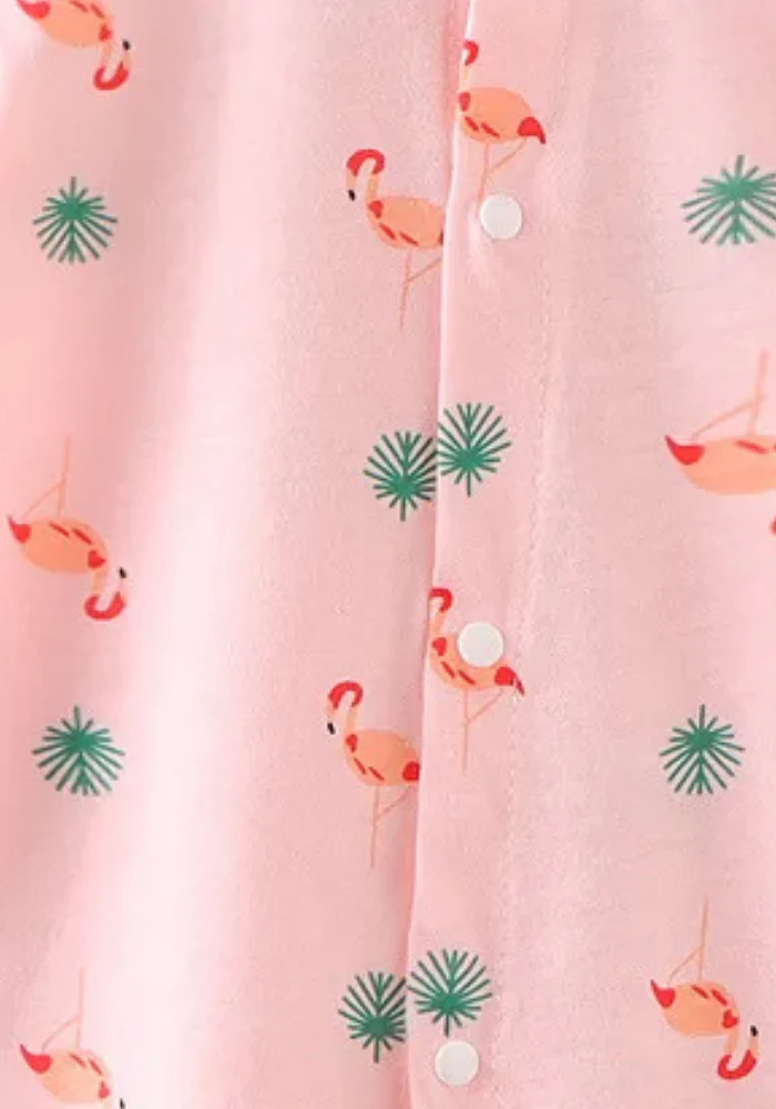 Pyjama Bébé Été Flamant Rose – Image 3