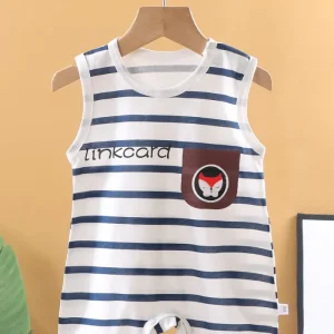 Pyjama Short Bébé Été Rayure