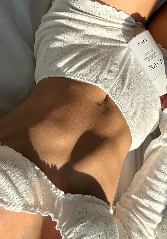 Pyjama 3 Pièces Sexy Blanc Femme – Image 4