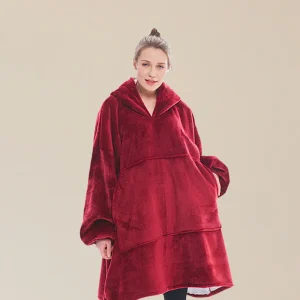 Pull pilou rouge femme