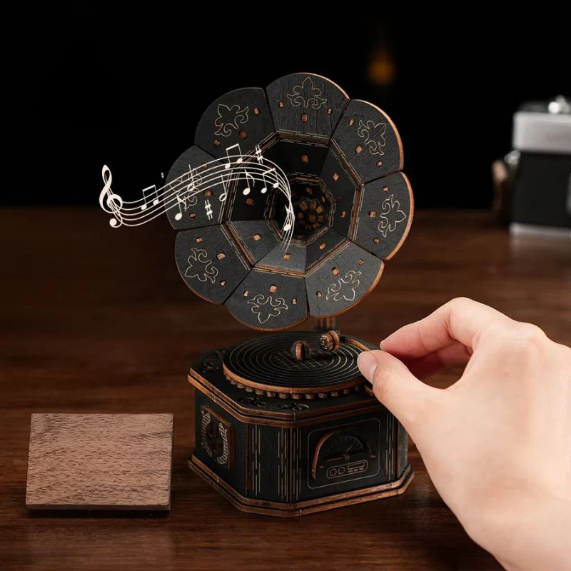 Puzzle 3D Boîte à Musique Gramophone – Image 9