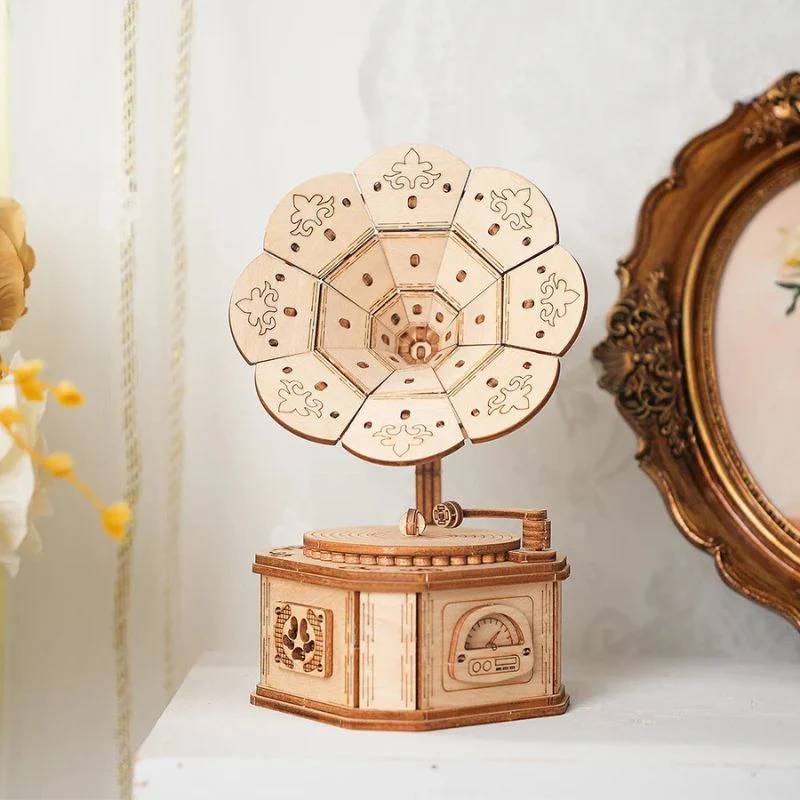 Puzzle 3D Boîte à Musique Gramophone – Image 5