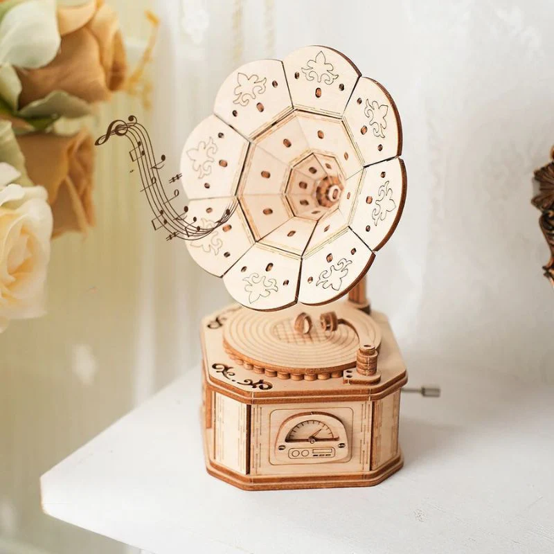 Puzzle 3D Boîte à Musique Gramophone – Image 8