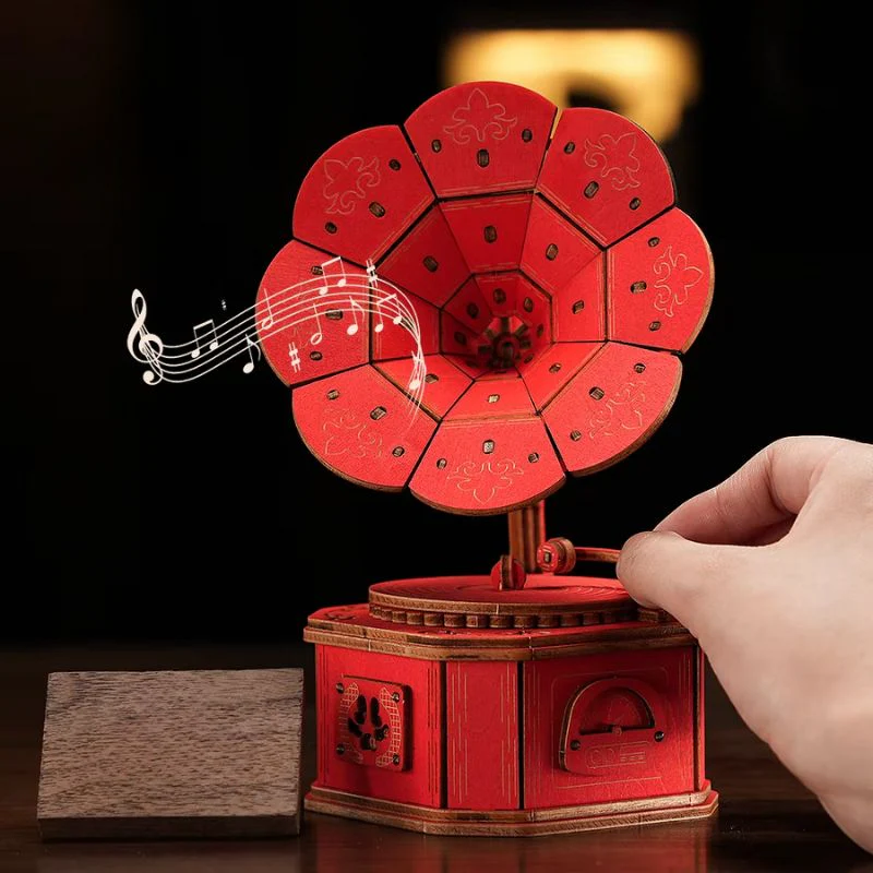 Puzzle 3D Boîte à Musique Gramophone – Image 4