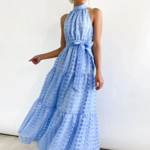 ROBE D'ÉTÉ BOHÈME MOTIF CARREAUX