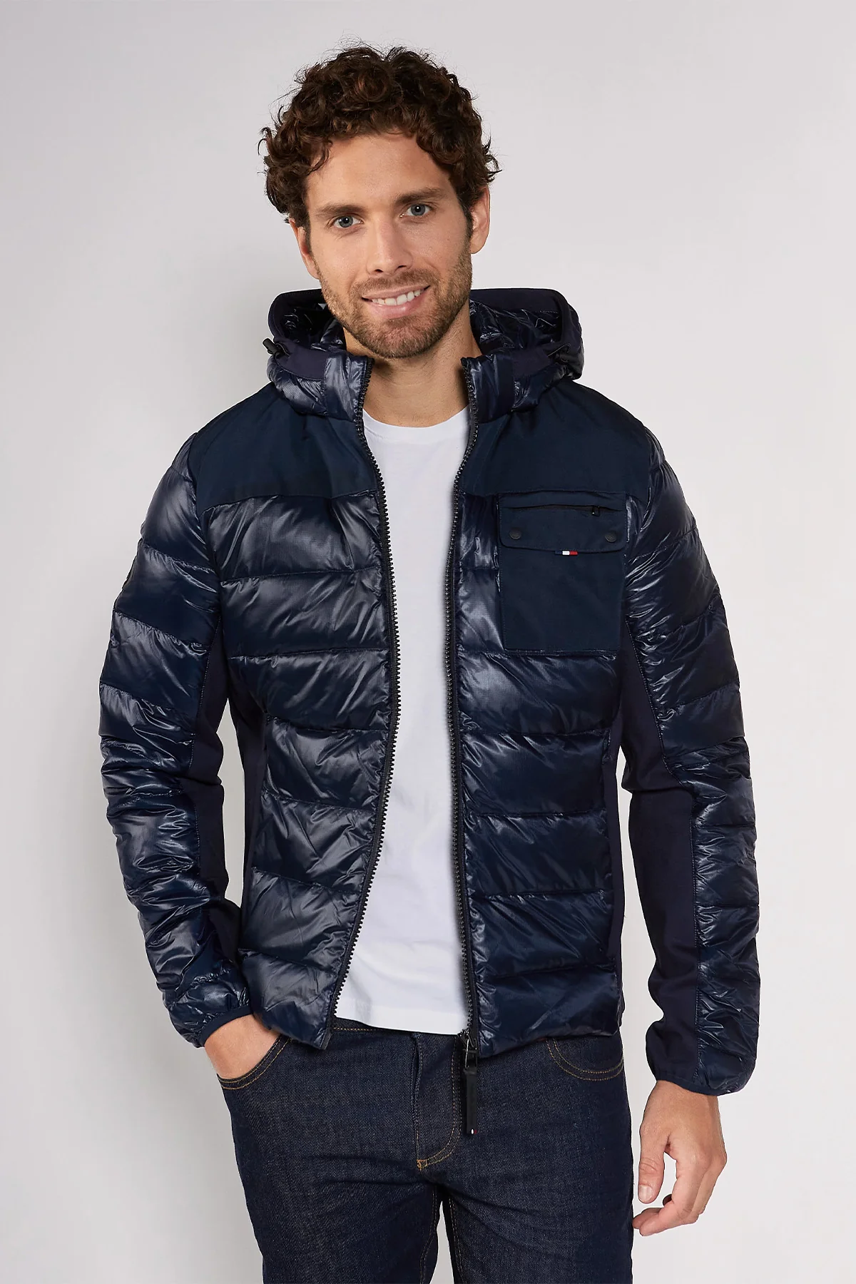 Doudoune bleue marine SKY GOLDFINGER – Image 9