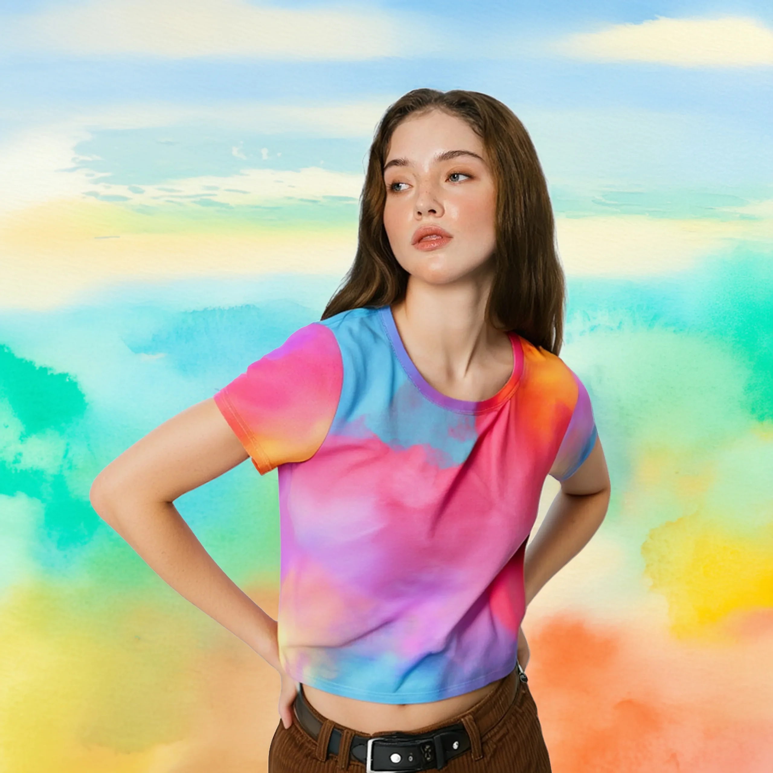 Crop-Top “Galaxy Bloom” – Image 2