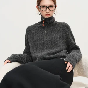 PULL ZIPPÉ EN LAINE