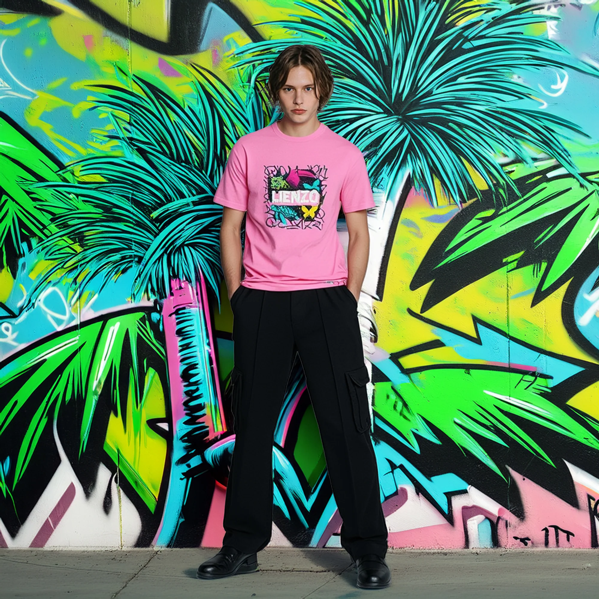 T-shirt "Neon Jungle Graffiti" – Image 5