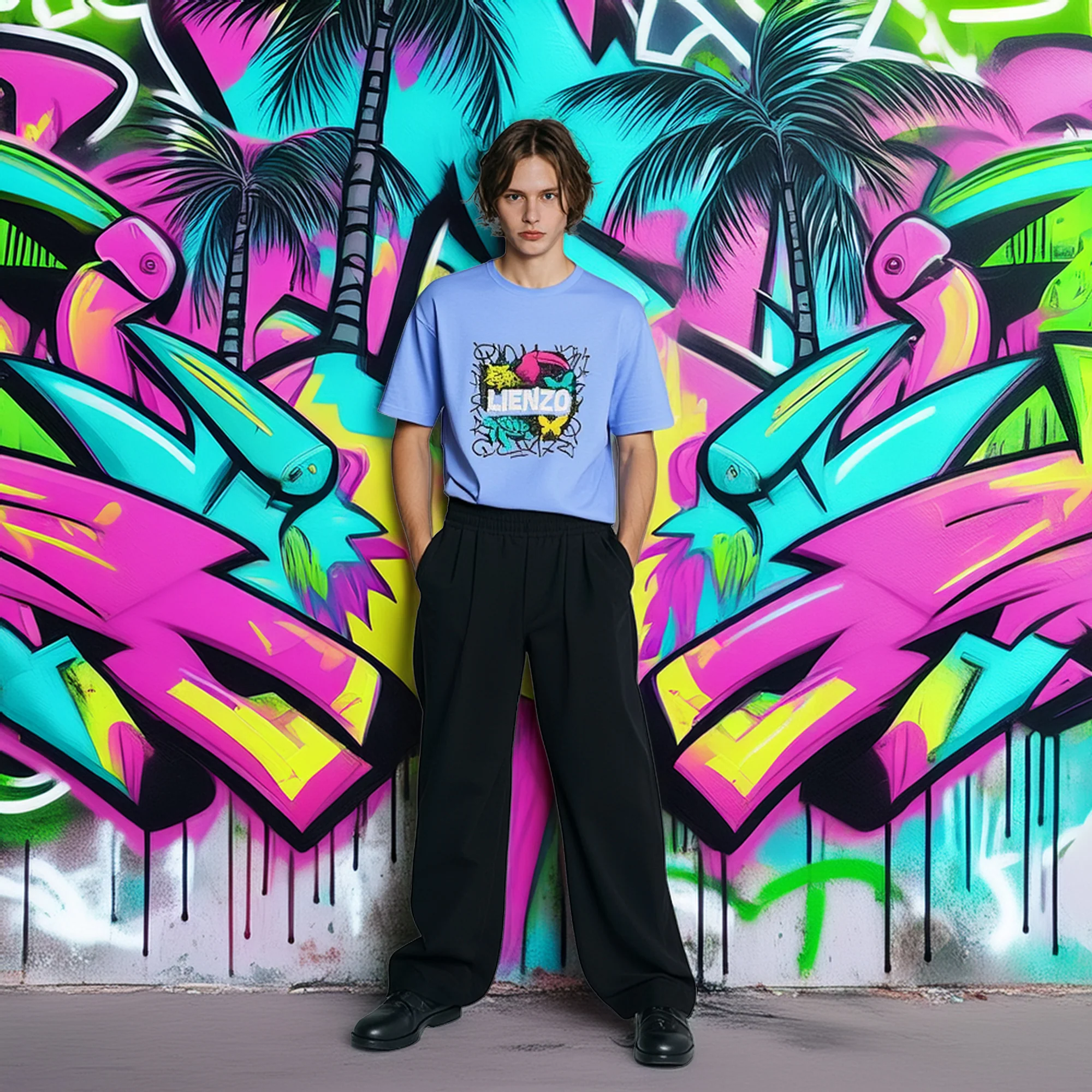 T-shirt "Neon Jungle Graffiti" – Image 6