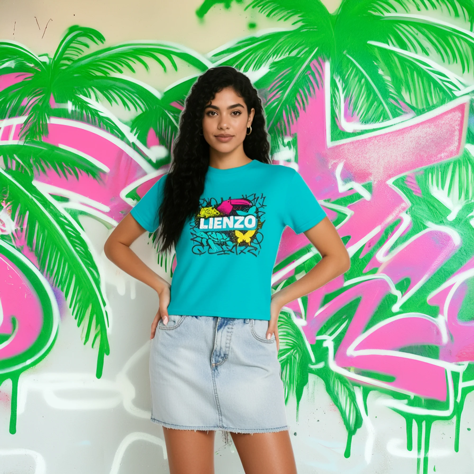T-shirt "Neon Jungle Graffiti" – Image 3