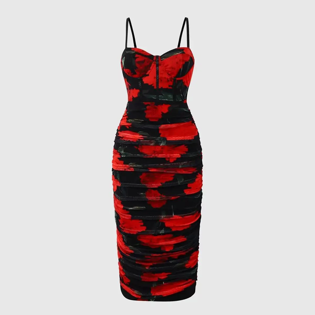 ROBE IMPRIMÉE FLORAL EN MAILLE – Image 8