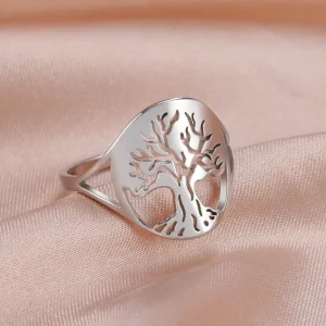 Bague arbre de vie en acier inoxydable