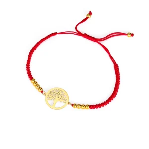 Bracelet Arbre de Vie Tressé à Breloques – Artisanat Détaillé et Charmant