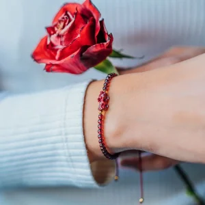 Bracelet de chance en Grenat Rouge - Pi Xiu