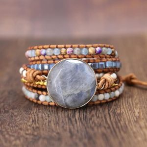 Bracelet de protection avec talisman en labradorite