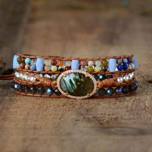 Bracelet de protection enveloppant en labradorite