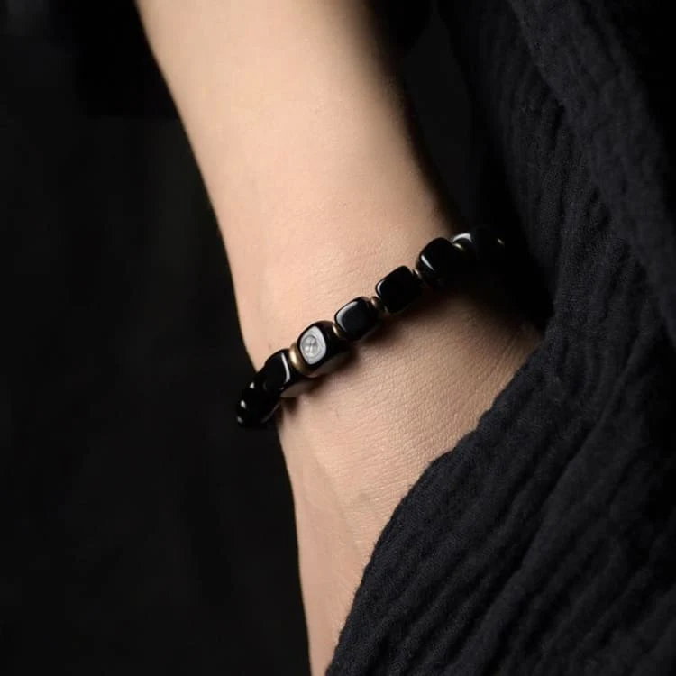 Bracelet «Equilibre» en Cuivre et Obsidienne – Image 3