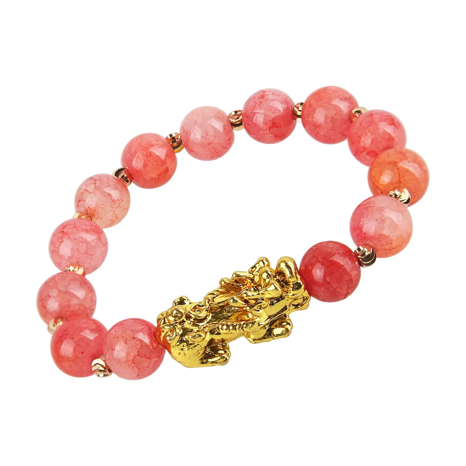 Bracelet Pixiu avec Perles de Pierre Naturelle – Harmonie et Puissance Naturelle