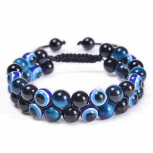 Bracelet de Protection avec Pierre d’Oeil de Tigre Bleue – Clarté et Sérénité