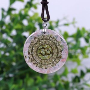 Collier Orgonite 'Tendresse du Quartz Rose'