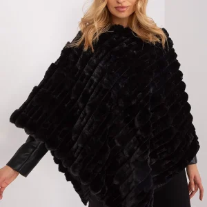 PONCHO TEXTURÉ AVEC DOUBLURE