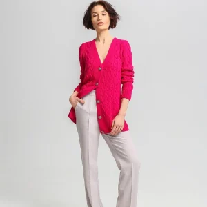 CARDIGAN GILET BOUTONNÉ TISSÉ