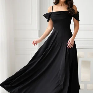 ROBE DE SOIRÉE MANCHES TOMBANTES