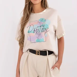 T-SHIRT POSITIVE MULTICOLOR EN COTON