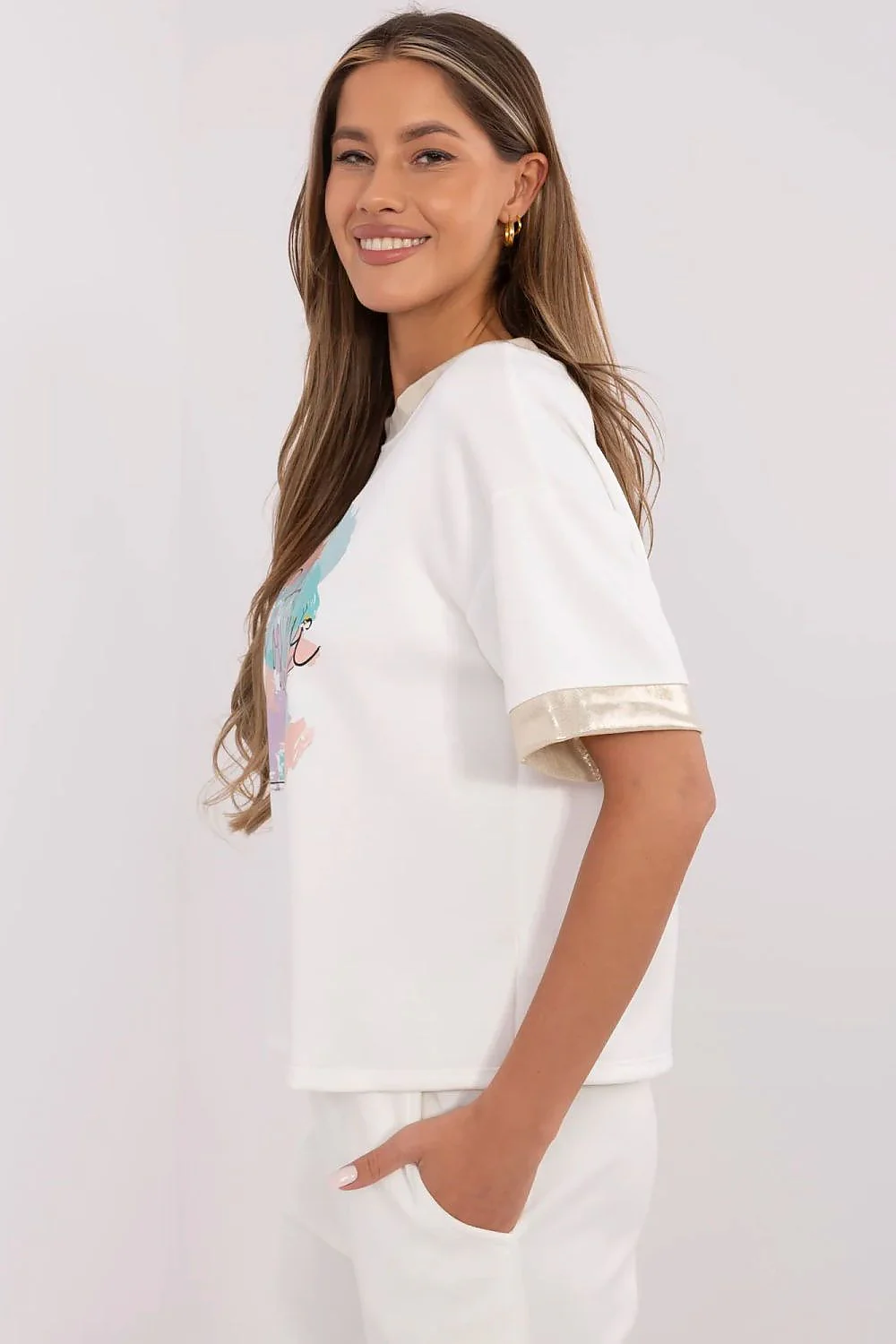 T-SHIRT POSITIVE MULTICOLOR EN COTON – Image 5