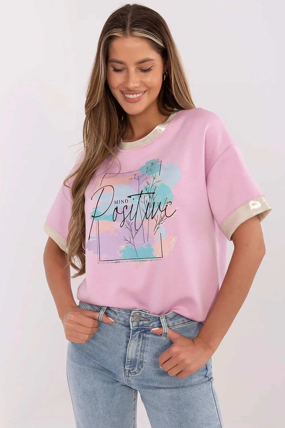T-SHIRT POSITIVE MULTICOLOR EN COTON – Image 7