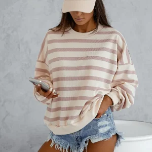 SWEATSHIRT RAYÉ EN COTON