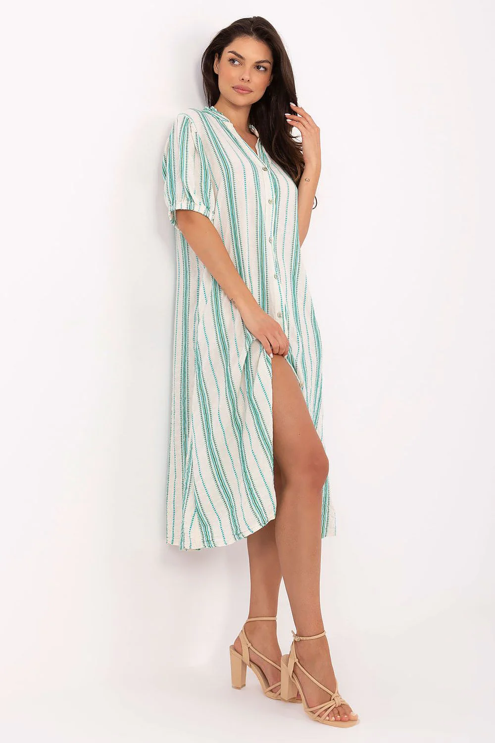 ROBE D'ÉTÉ BOHÈME À RAYURES EN COTON – Image 6