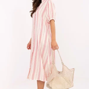 ROBE D'ÉTÉ BOHÈME À RAYURES EN COTON