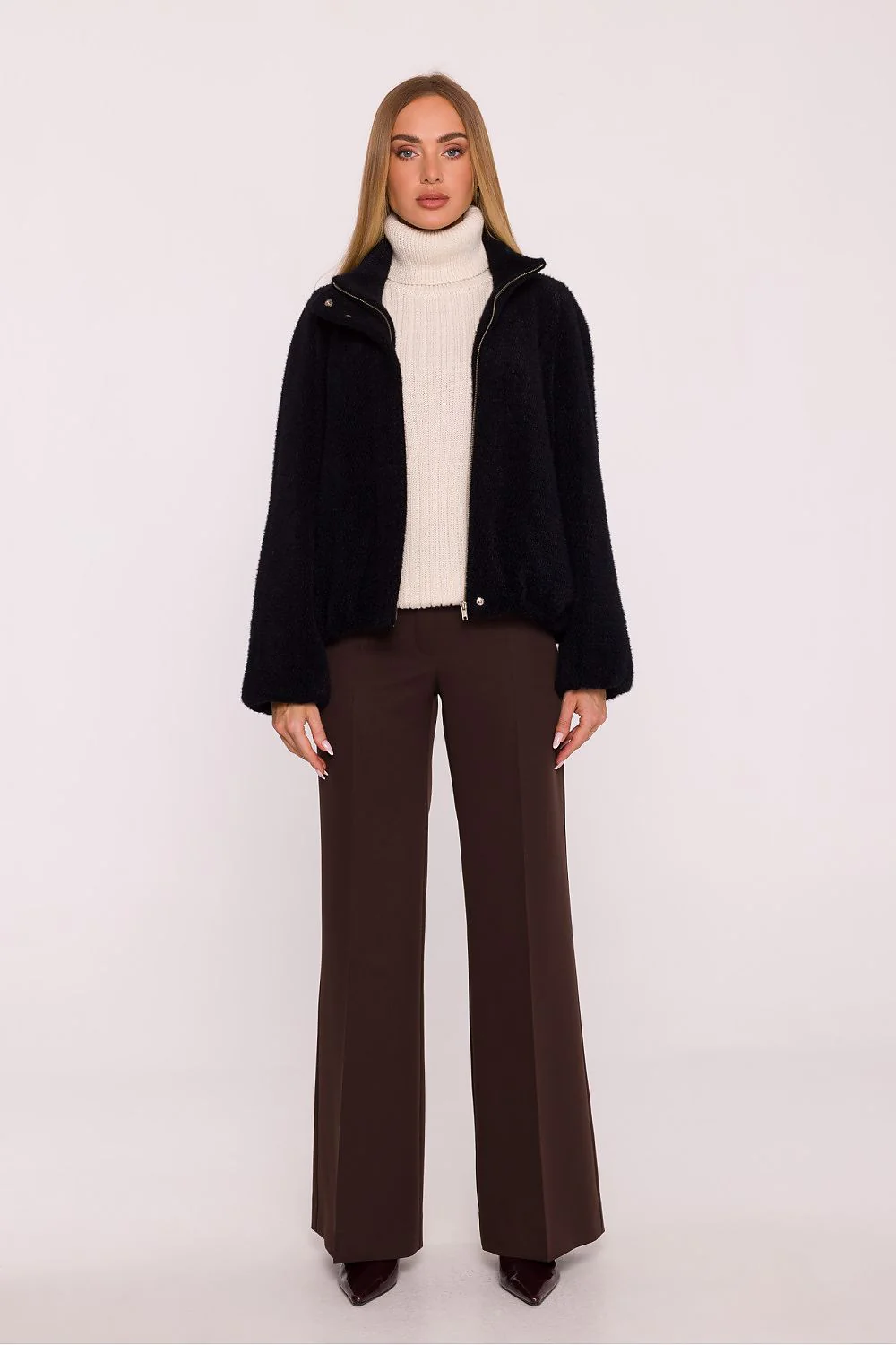 VESTE TRICOT DÉCONTRACTÉE COURTE – Image 2