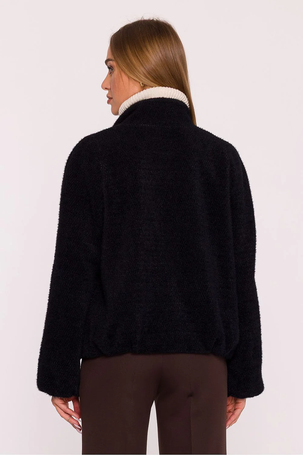 VESTE TRICOT DÉCONTRACTÉE COURTE – Image 3