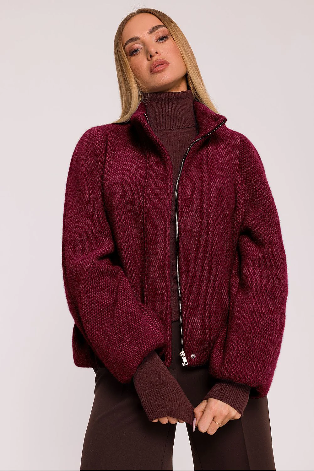 VESTE TRICOT DÉCONTRACTÉE COURTE – Image 4