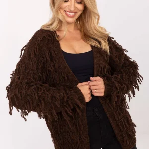 CARDIGAN À FRANGES EN LAINE