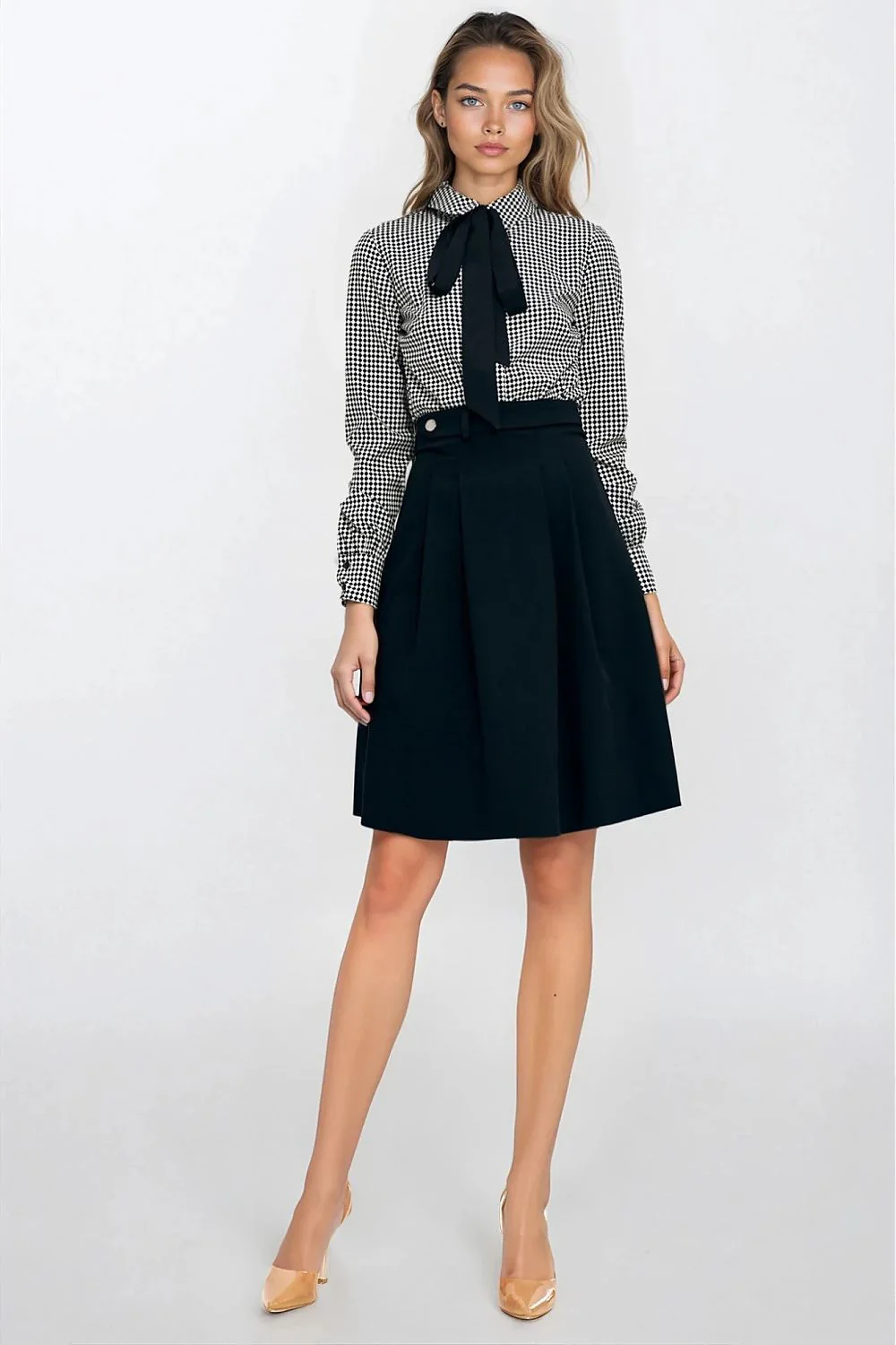 CHEMISIER BICOLORE AVEC NOEUD – Image 3