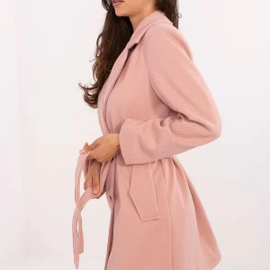 MANTEAU TEXTURÉ CEINTURE À NOUER