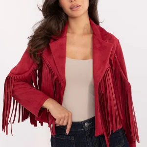 VESTE CASUAL COURTE À FRANGES